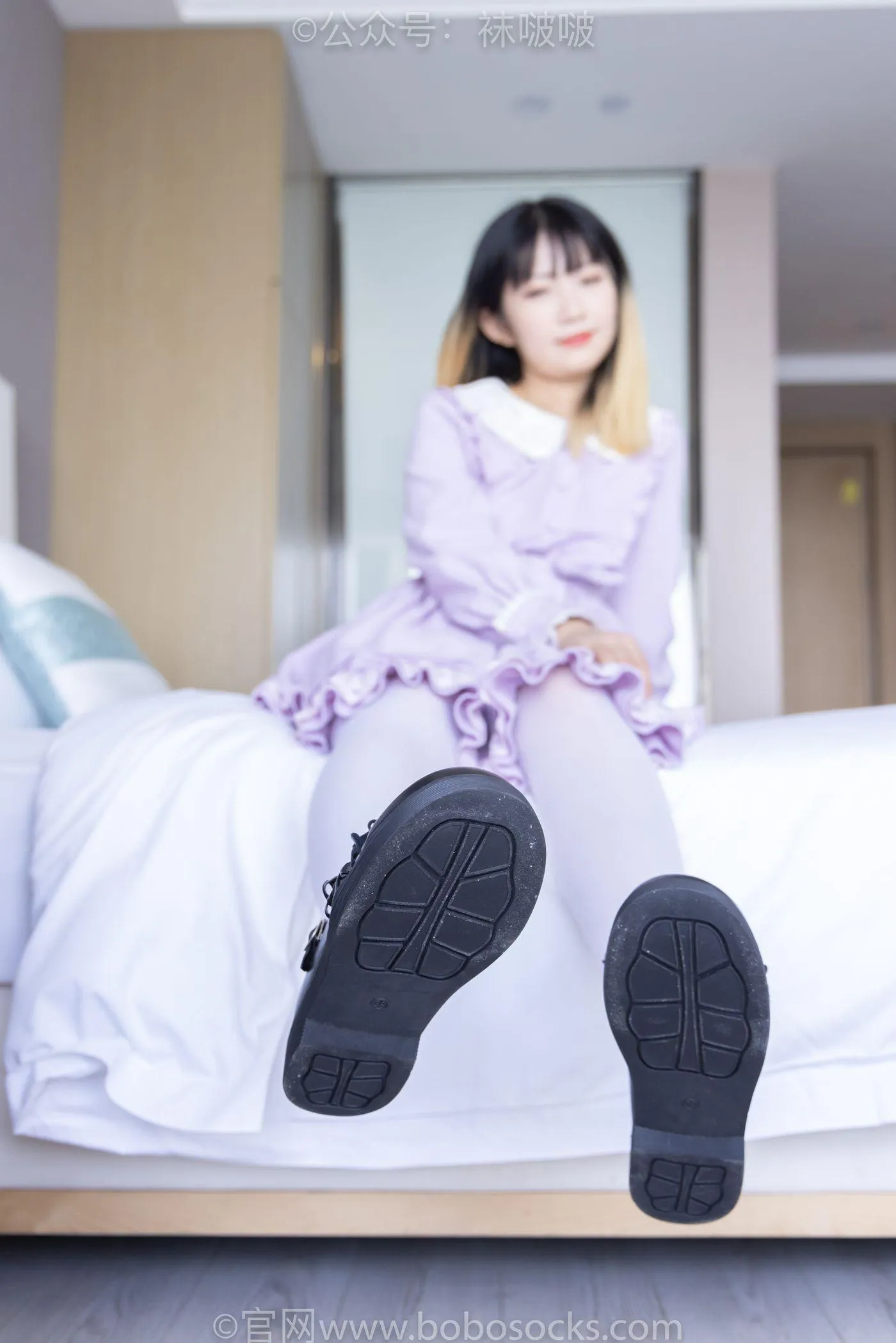 [BoBoSocks袜啵啵]NO.079 砂糖-皮鞋、厚白丝（花絮版） [140P]插图4